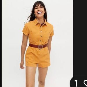 BDG Joey Short Sleeve Coverall Romper